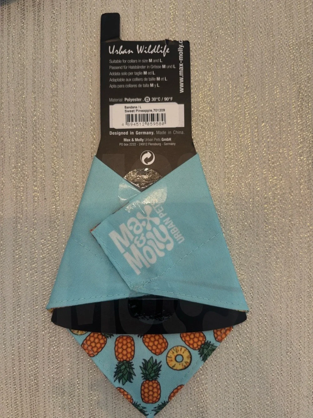 Max and Molly Pineapple Dog Bandana